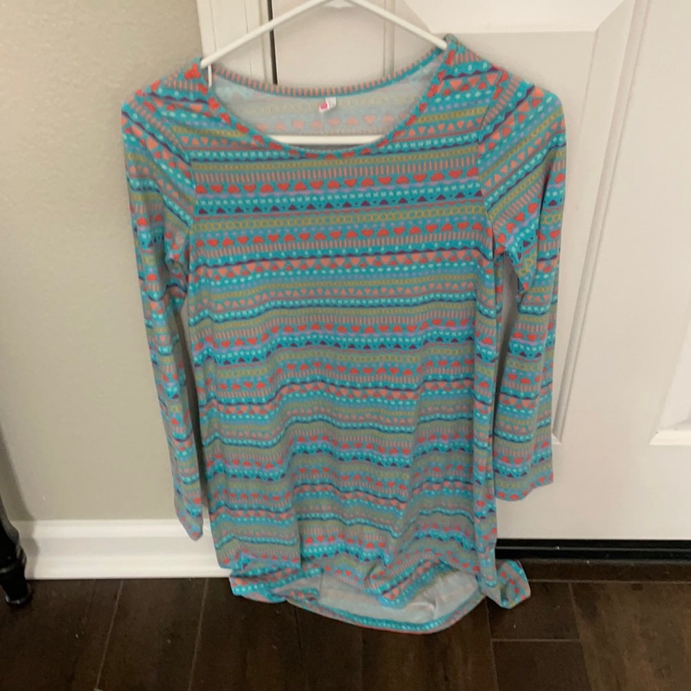 Fabkids used once aqua dress with pattern Sz xxl